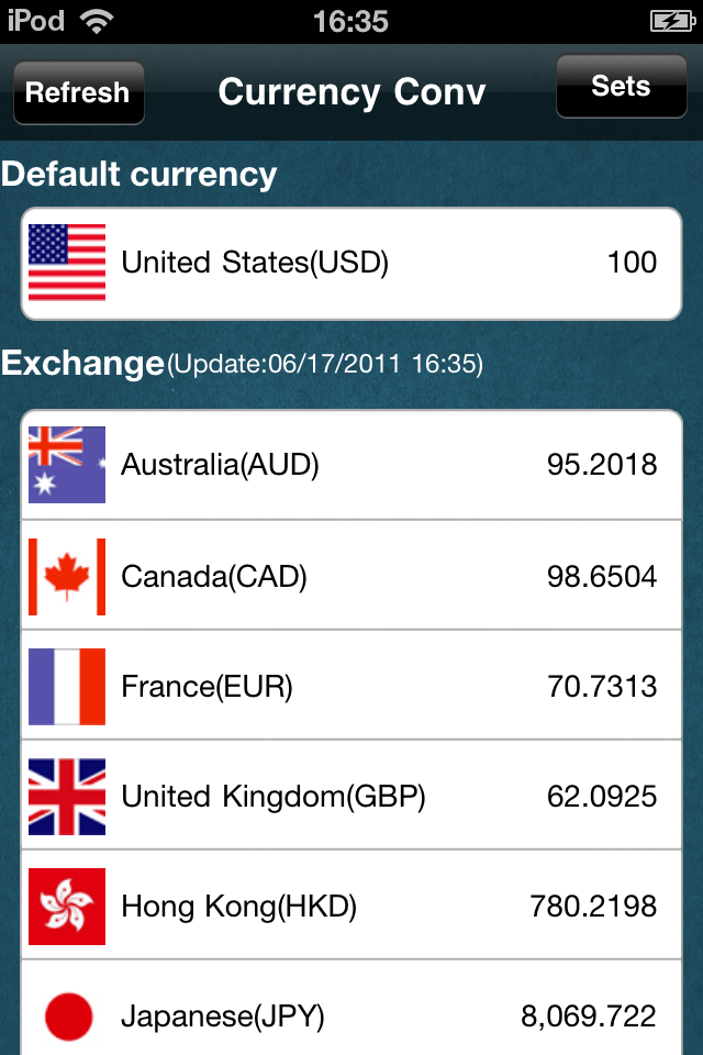 Currency Conv freeスクリーンショット