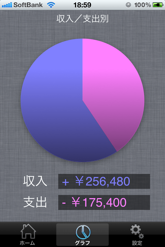 セカイ家計簿スクリーンショット