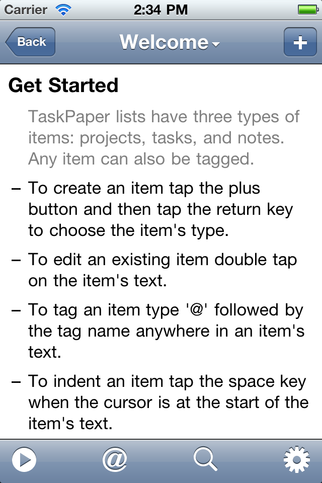 TaskPaper — Simple to-do listsスクリーンショット