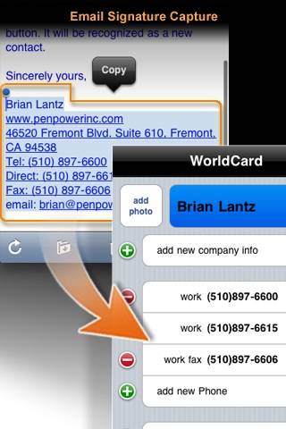 WorldCard Mobile – business card reader & business card scannerスクリーンショット