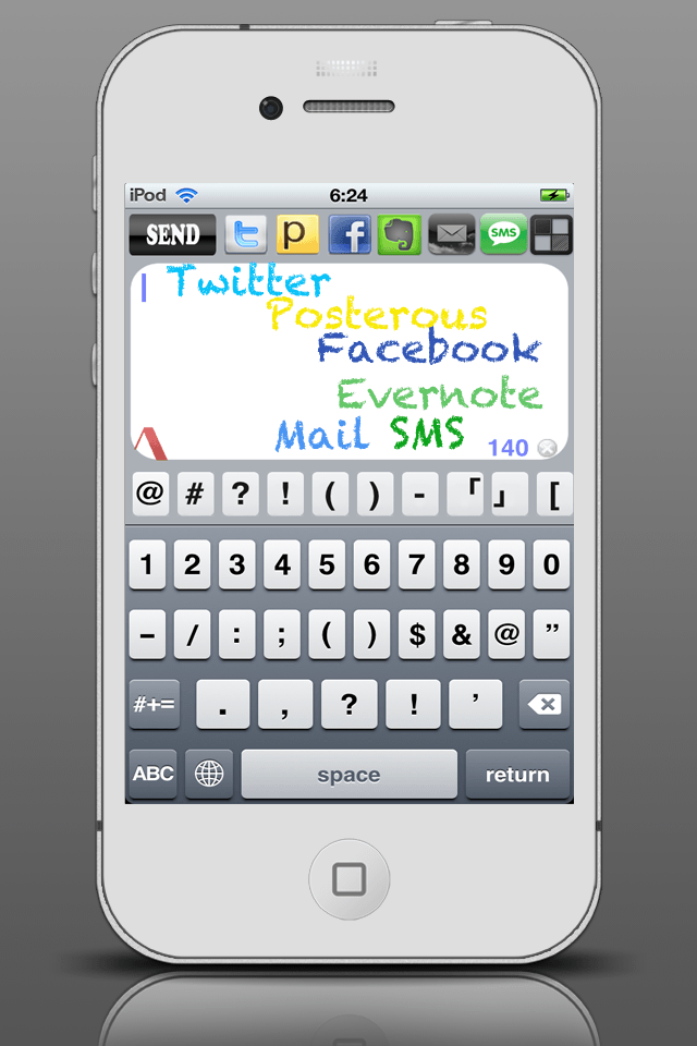 ぽすとん Twitter,facebook,Posterous,Evernoteへ簡単ポストスクリーンショット