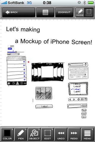 ZeptoPad3.0  ベクター(Vector)ベースのメモ&ホワイトボードスクリーンショット