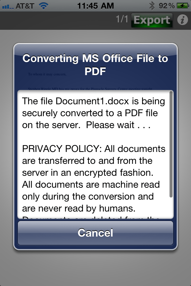 Office To PDFスクリーンショット