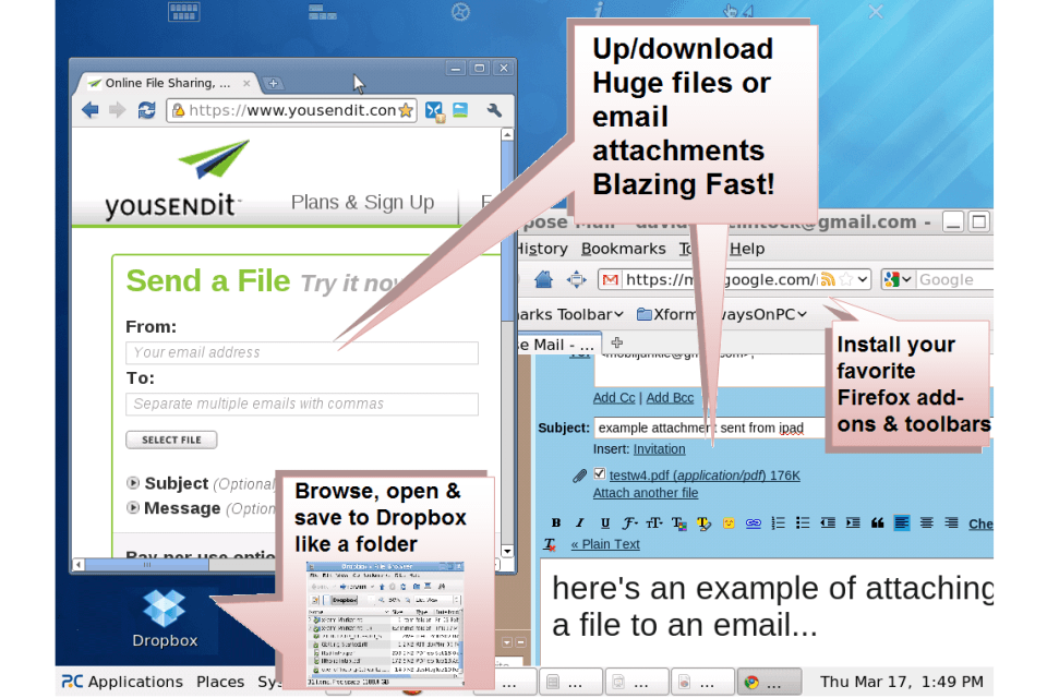 Office, Flash & JAVA w/Chrome browser, PDF Reader on a Virtual PC – AlwaysOnPC iPhone Editionスクリーンショット