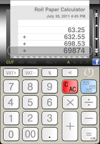 巻き紙電卓 Pro Evolutionスクリーンショット