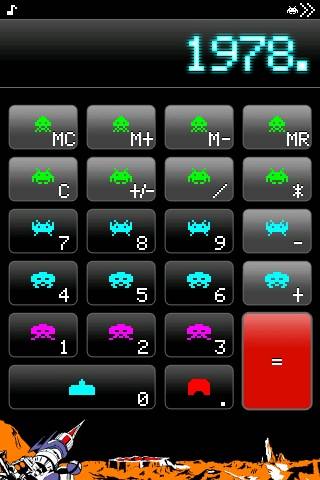 スペースインベーダー電卓スクリーンショット