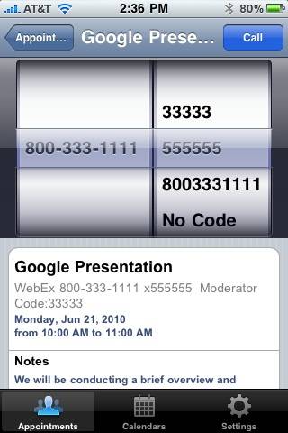 ApptDialerスクリーンショット