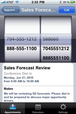 ApptDialerスクリーンショット