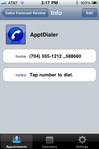 ApptDialerスクリーンショット