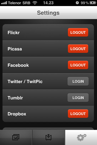 Photopod – photo manager for Facebook, Flickr, Dropbox, Picasa, TwitPic, & Tumblrスクリーンショット