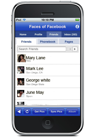 Easy Download for Facebook, download Profile Pictures to your iPhone and Sync your Contacts Photos, aka Faces of Facebookスクリーンショット