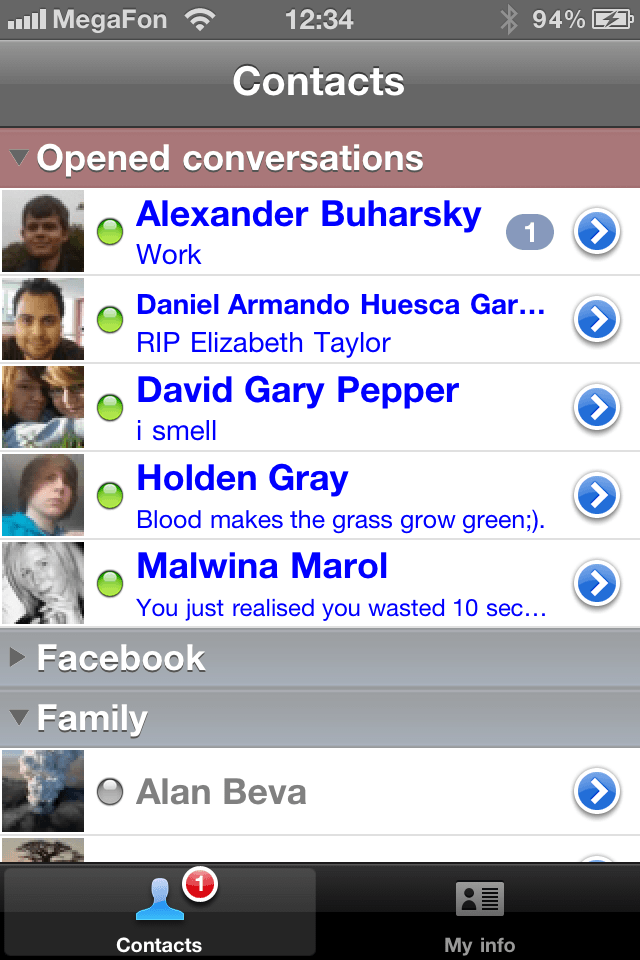Chat for Facebook + PUSHスクリーンショット