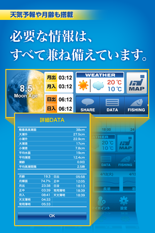 タイドグラフスクリーンショット