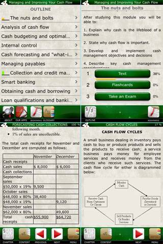 キャッシュフローコース管理 – フラッシュカード&テストを利用したビジネス訓練スクリーンショット