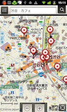 Yahoo!ロコ　地図スクリーンショット