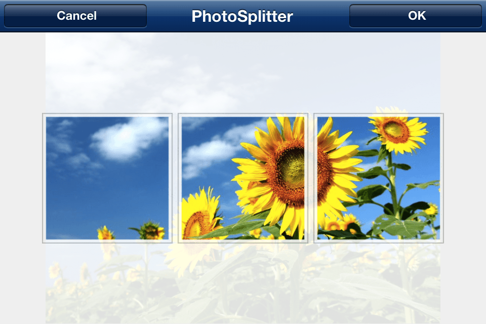 PhotoSplitter for Facebookスクリーンショット