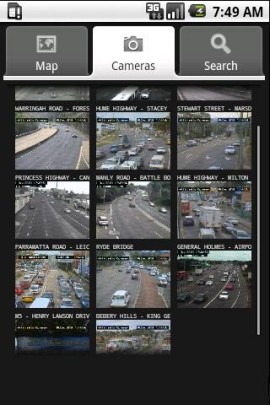 オーストラリアの交通カメラスクリーンショット