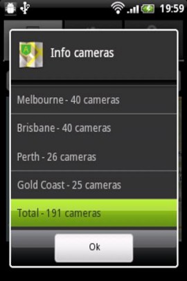 オーストラリアの交通カメラスクリーンショット