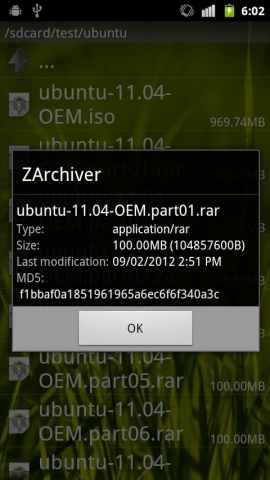 ZArchiverスクリーンショット