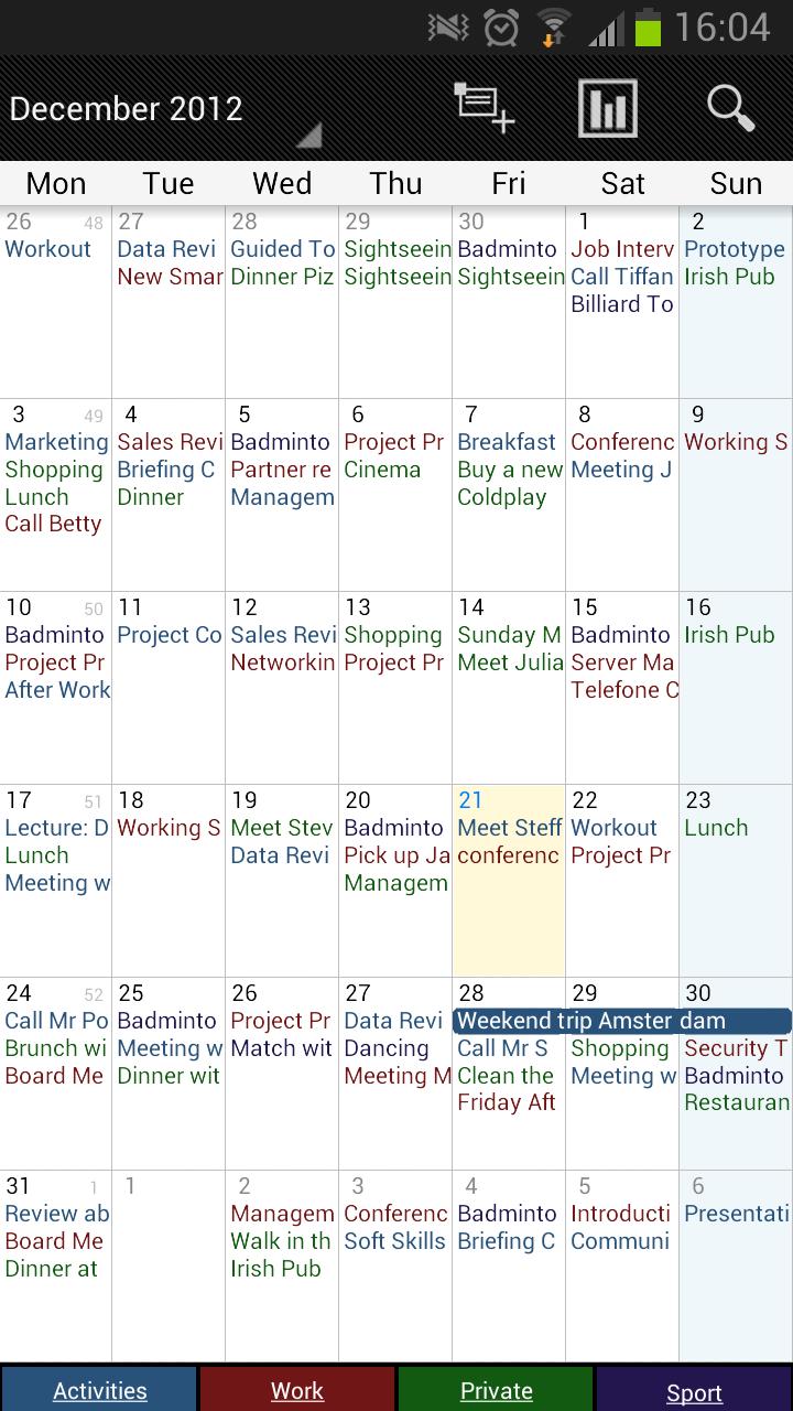 Business Calendarスクリーンショット