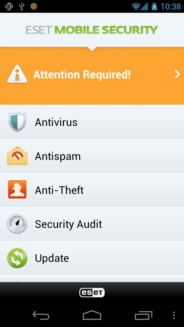 ESET Mobile Secuirtyスクリーンショット