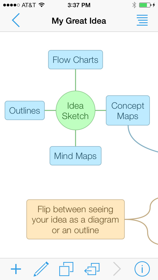 アイデアを整理整頓！マインドマップ作成アプリ『Idea Sketch』スクリーンショット