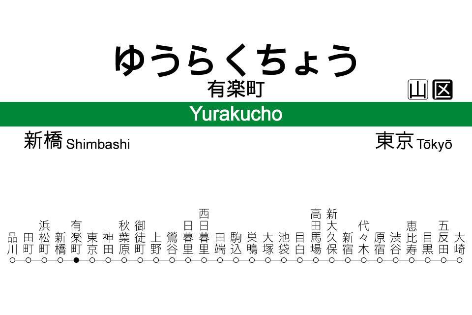 山手線駅名標スクリーンショット