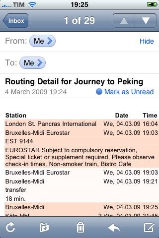 iRailヨーロッパの鉄道時刻表スクリーンショット